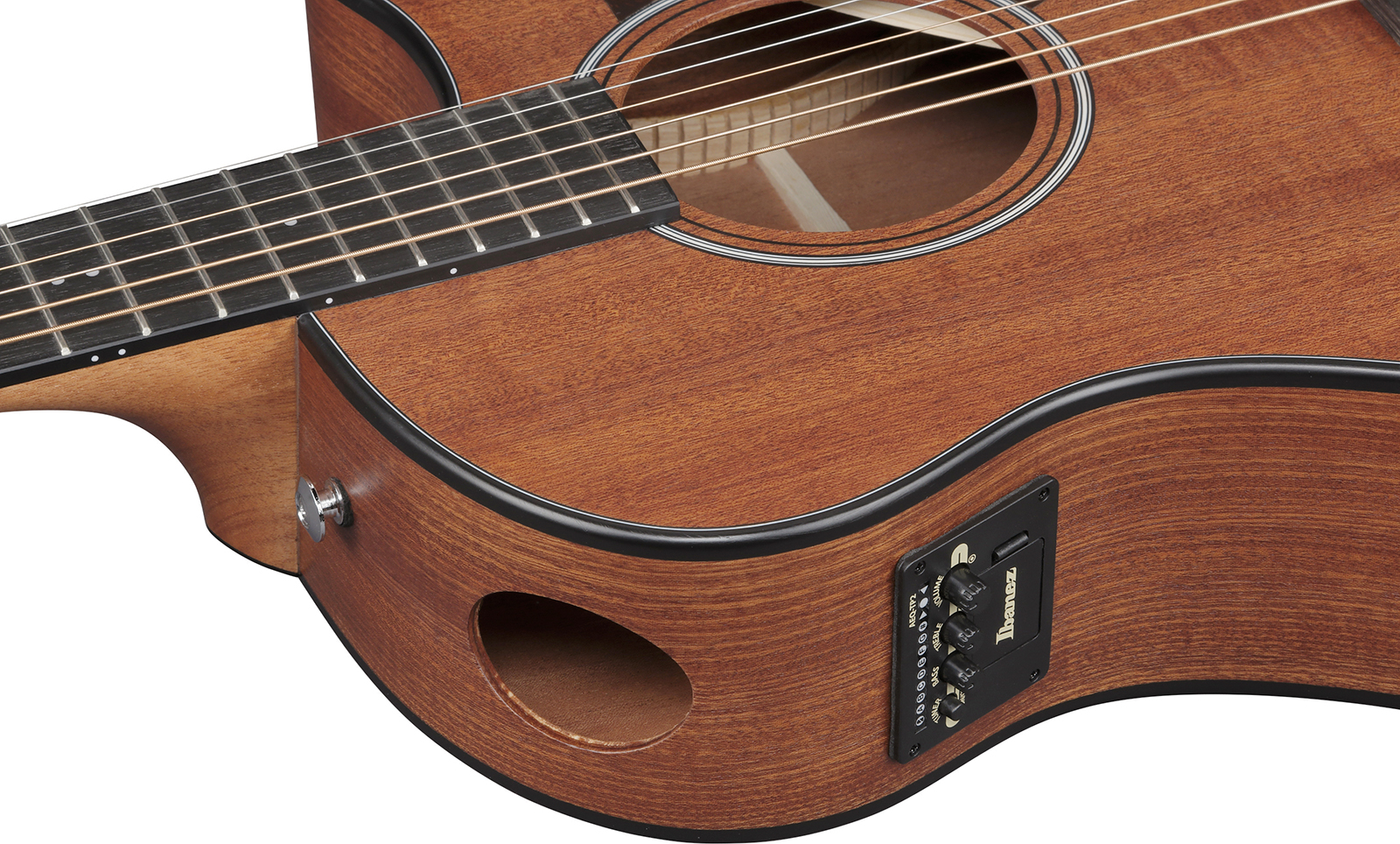 Ibanez Aam54ce Opn Auditorium Cw Tout Sapele Pur - Open Pore Natural - Folk guitar - Variation 4