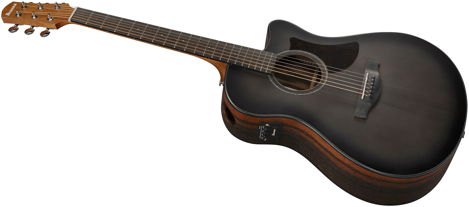 Ibanez Aam70ce Tbn Advanced Auditorium Cw Epicea Ebene Pur - Transparent Charcoal Burst - Folk guitar - Variation 2