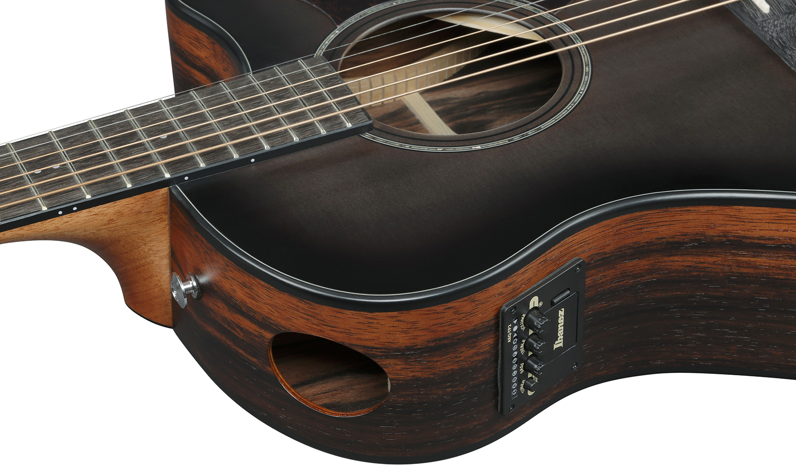 Ibanez Aam70ce Tbn Advanced Auditorium Cw Epicea Ebene Pur - Transparent Charcoal Burst - Folk guitar - Variation 4