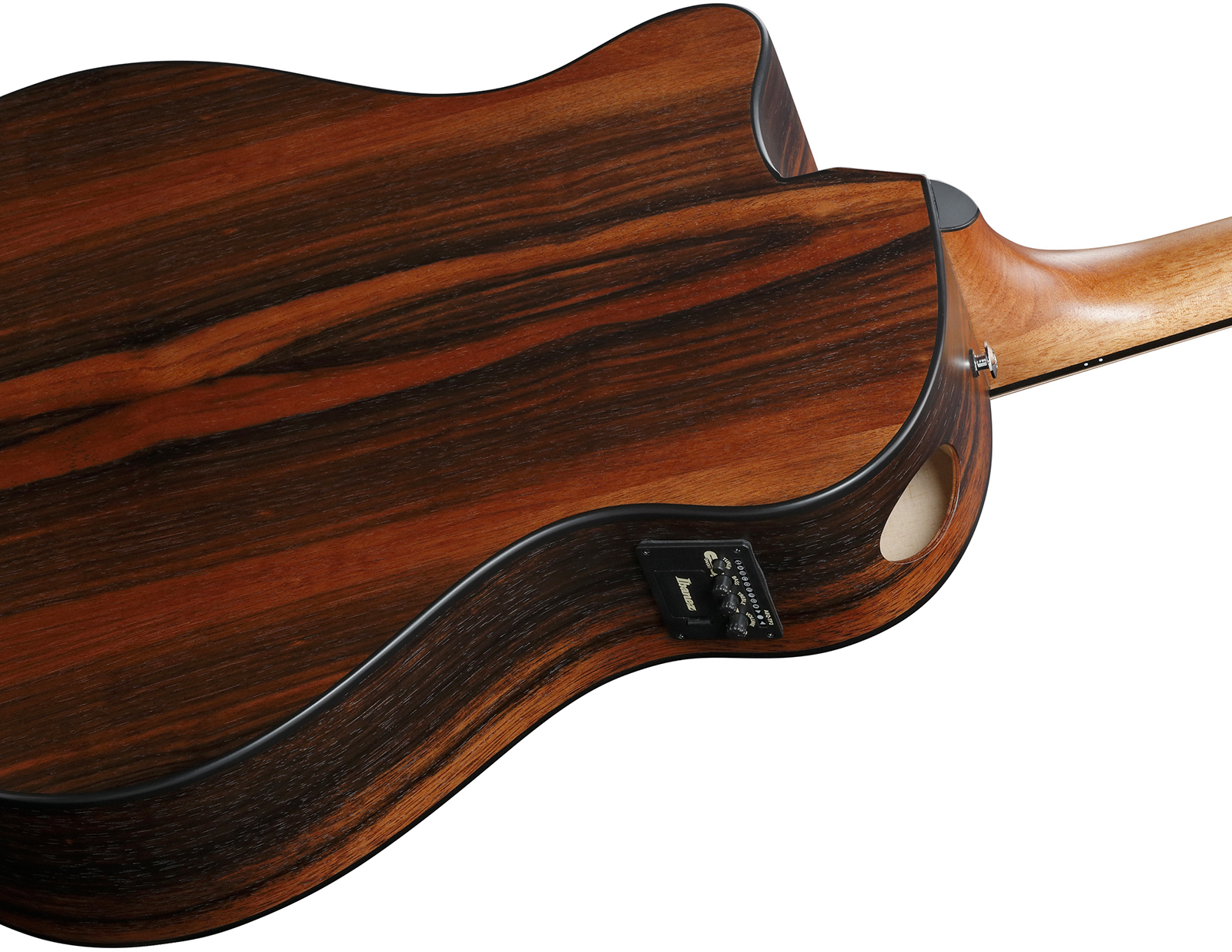 Ibanez Aam70ce Tbn Advanced Auditorium Cw Epicea Ebene Pur - Transparent Charcoal Burst - Folk guitar - Variation 6