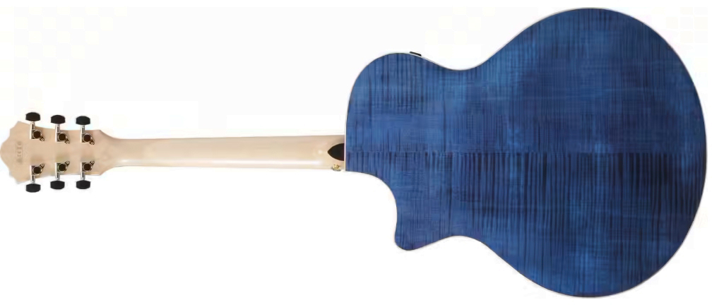 Ibanez Ae390 Nta Concert Thinline Cw Epicea Erable Rw - Natural Top / Aqua Blue Back - Folk guitar - Variation 1