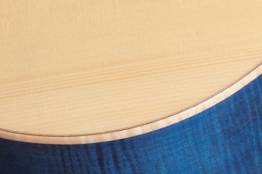 Ibanez Ae390 Nta Concert Thinline Cw Epicea Erable Rw - Natural Top / Aqua Blue Back - Folk guitar - Variation 3