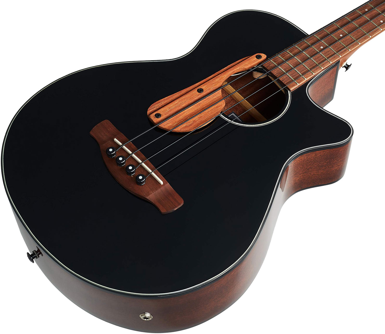 Ibanez Aegb24 Bkh Cw Tout Sapele Noy - Black Top Natural Back Hg - Acoustic bass - Variation 2