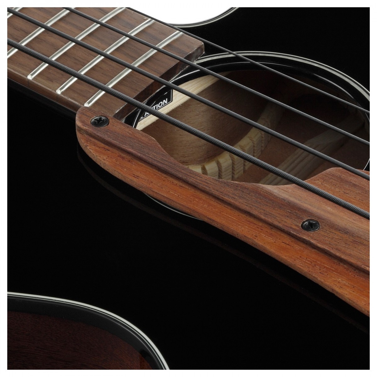 Ibanez Aegb24 Bkh Cw Tout Sapele Noy - Black Top Natural Back Hg - Acoustic bass - Variation 3