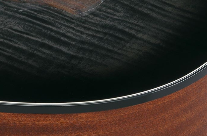 Ibanez Aegb25e Tkh Cw Epicea Sapele Rw - Transparent Black Sunburst - Acoustic bass - Variation 3