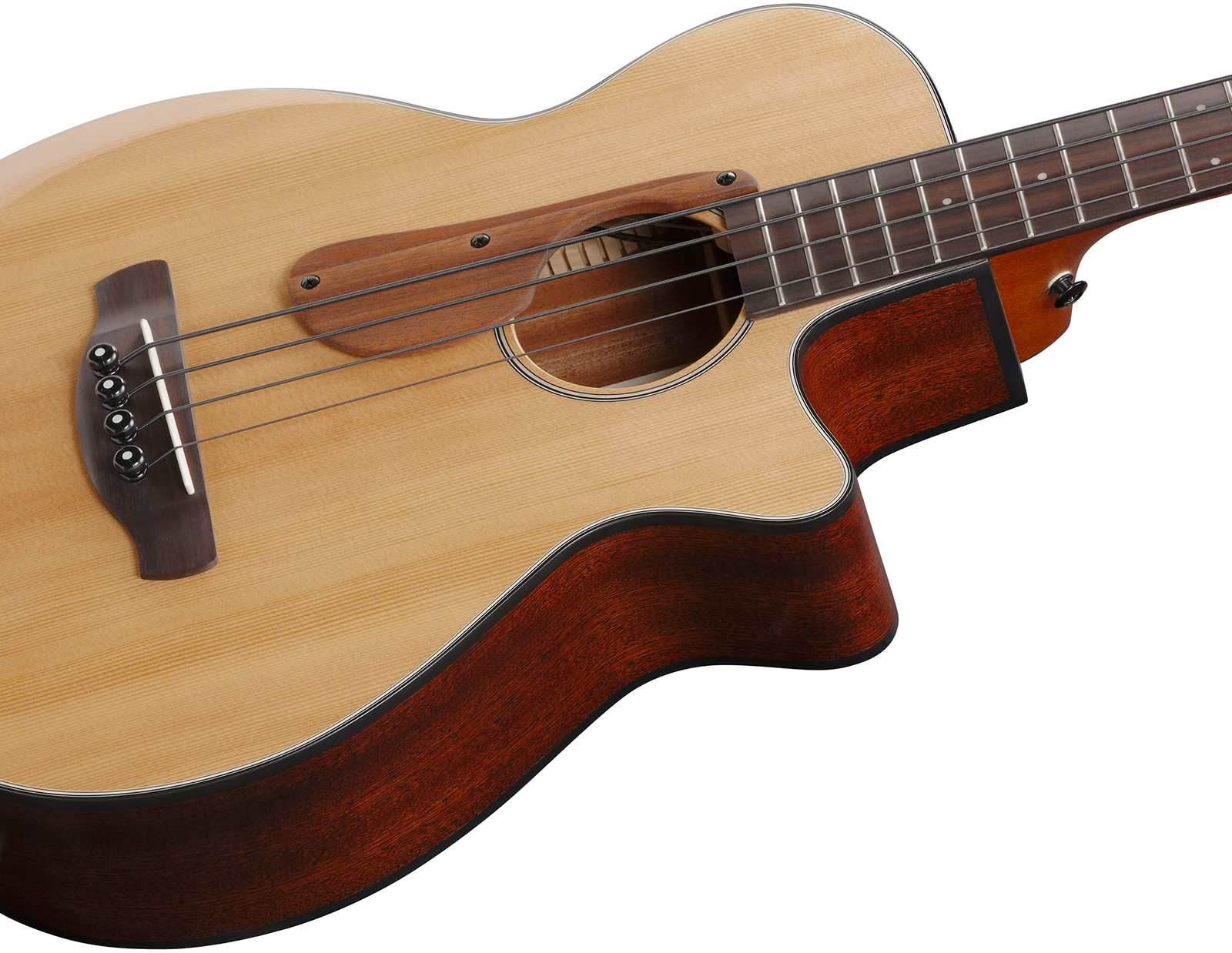 Ibanez Aegb30e Ntg Cw Epicea Sapele Rw - Natural - Acoustic bass - Variation 3