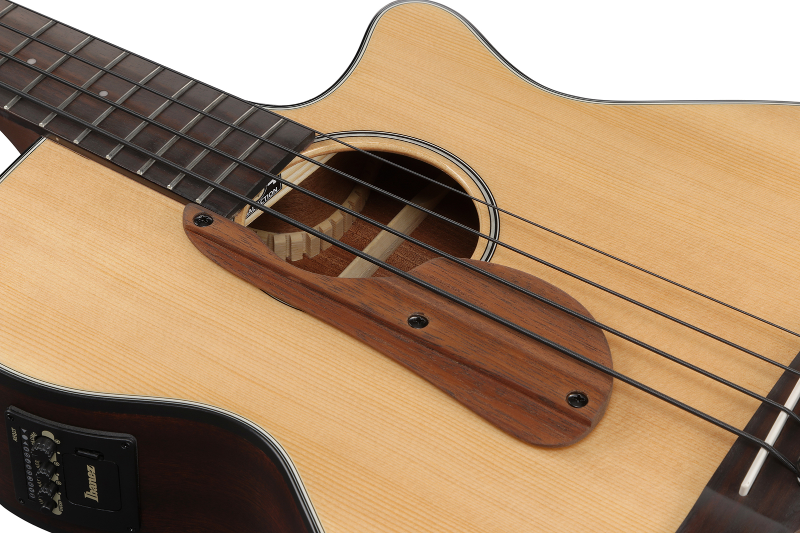 Ibanez Aegb30e Ntg Cw Epicea Sapele Rw - Natural - Acoustic bass - Variation 5