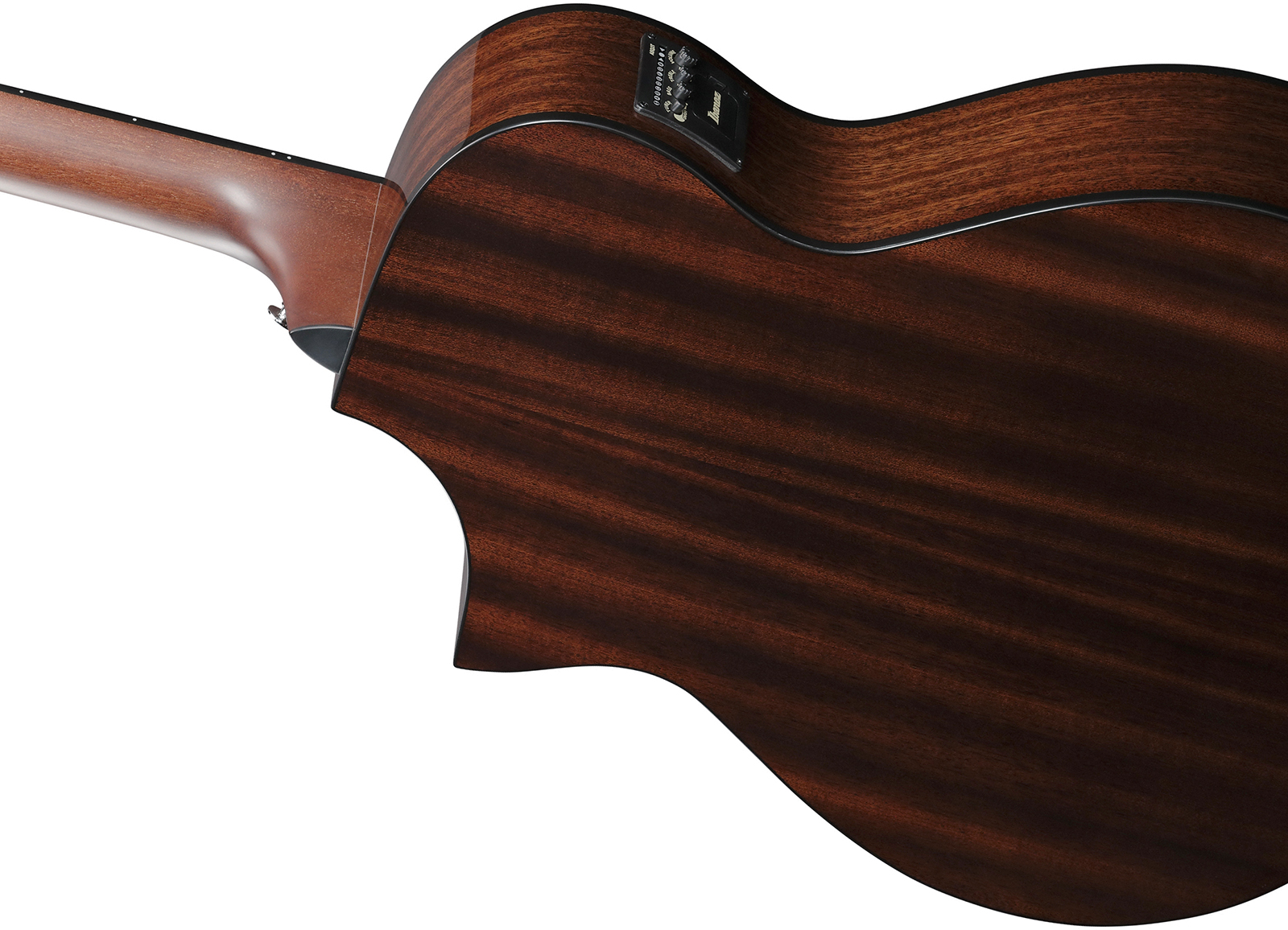 Ibanez Aewc16qa Tkh Grand Concert Cw Tilleul Sapele Rw - Transparent Black Sunburst - Folk guitar - Variation 3
