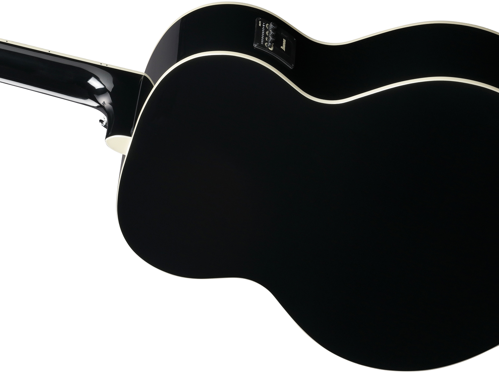 Ibanez Aj7012m1e Bk Jumbo 12c Epicea Okoume Lau - Black - Folk guitar - Variation 5