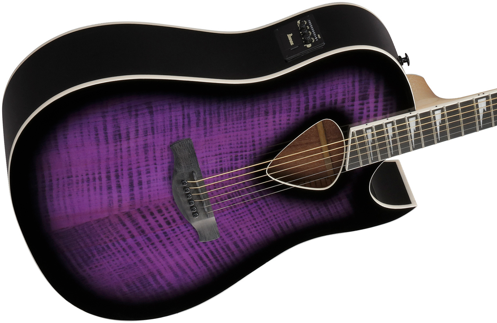 Ibanez Alt50fa Tvt Altsar Dreadnought Cw Tilleul Sapele Pur - Transparent Violet Sunburst - Folk guitar - Variation 2