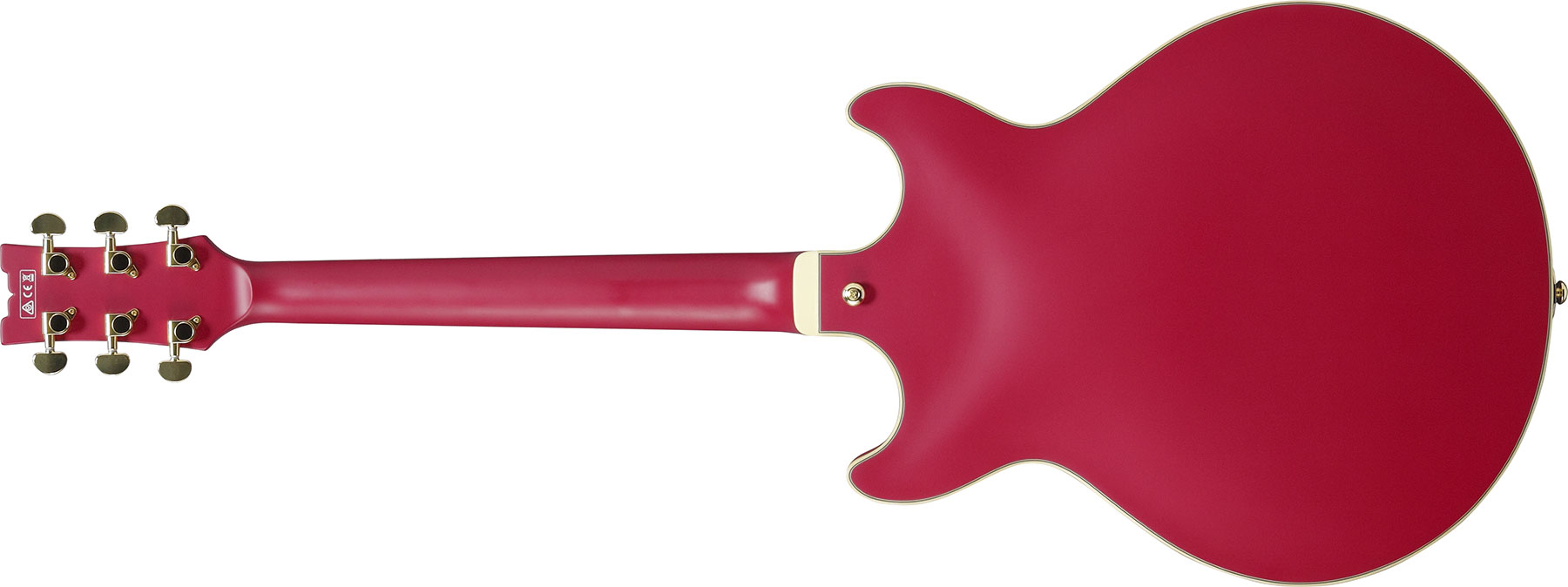 Ibanez Amh90 Crf Artcore Expressionist 2h Ht Eb - Cherry Red Flat - Hollow-body electric guitar - Variation 1