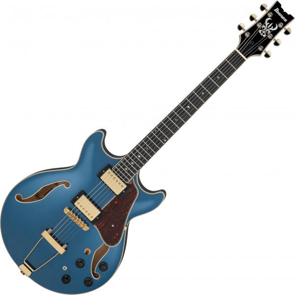 Hollow-body electric guitar Ibanez AMH90 PBM Artcore Expressionist - Prussian blue metallic