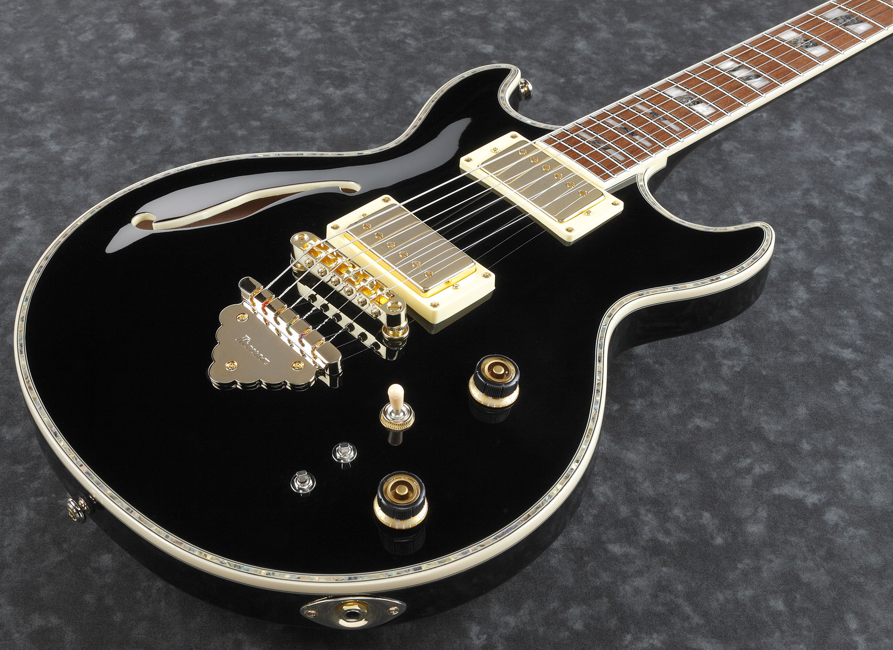 Ibanez Ar520h Bk Standard Hh Ht Jat - Black - Hollow-body electric guitar - Variation 2