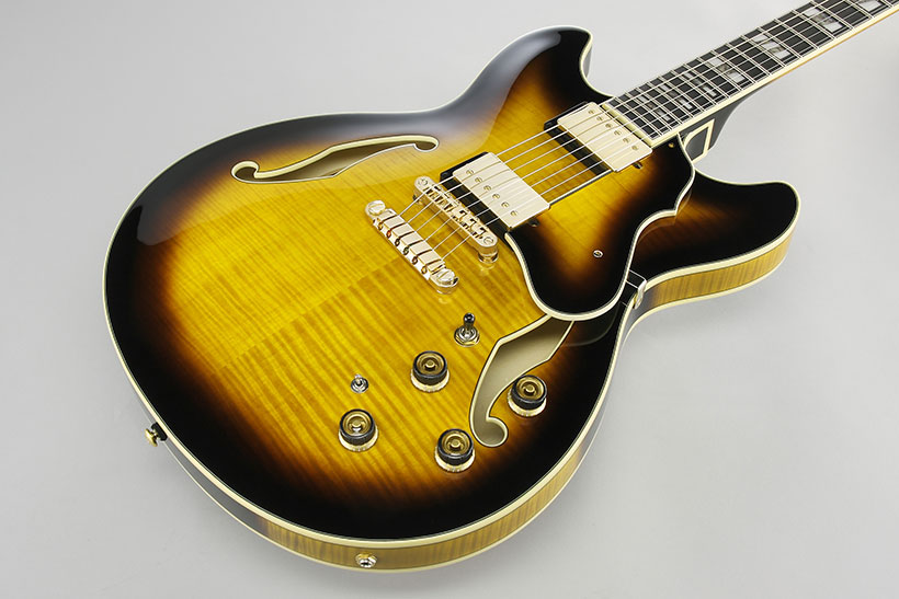 Ibanez As153 Ays Artstar Hh Ht Eb - Antique Yellow Sunburst - Semi-hollow electric guitar - Variation 2