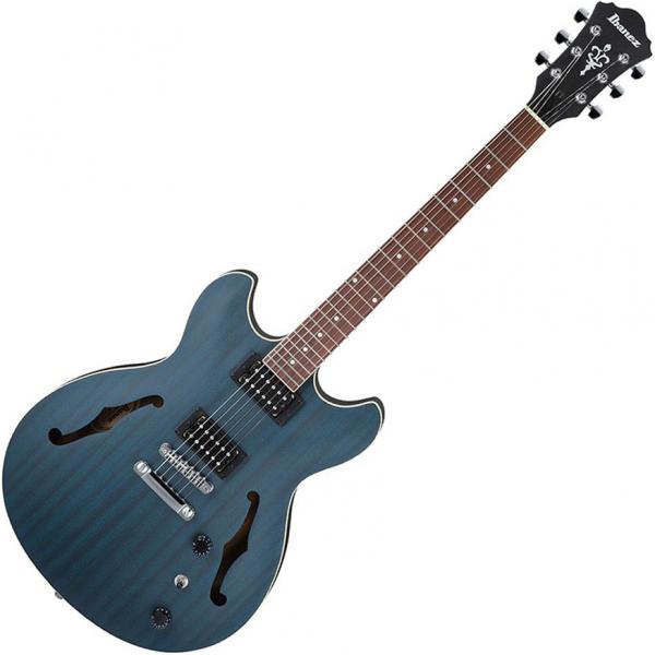 Ibanez AS53 TBF Artcore trans blue flat Semihollow electric guitar blue