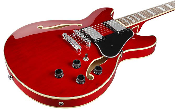 Ibanez As73 Tcd Artcore Hh Ht Noy - Transparent Cherry Red - Semi-hollow electric guitar - Variation 2