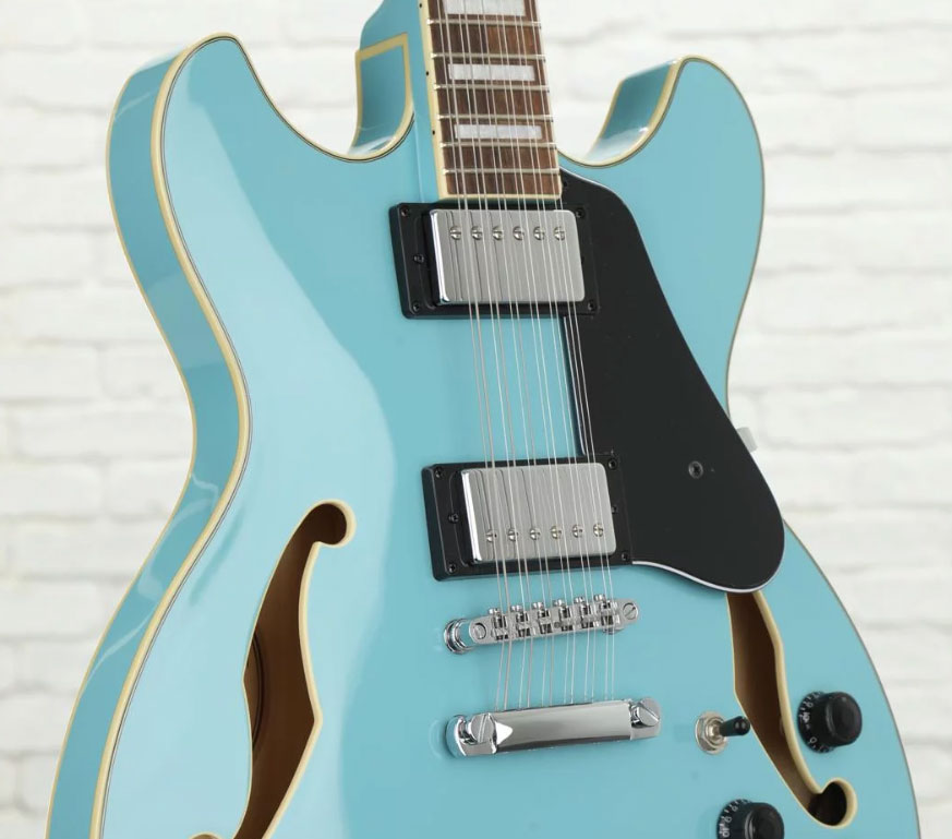Ibanez As7312 Mtb Artcore 12-cordes Hh Ht Lau - Mint Blue - Semi-hollow electric guitar - Variation 1