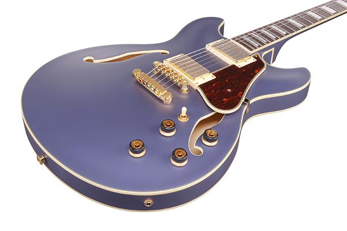 Ibanez As73g Mpf Artcore 2h Ht Rw - Metallic Purple Flat - Semi-hollow electric guitar - Variation 2