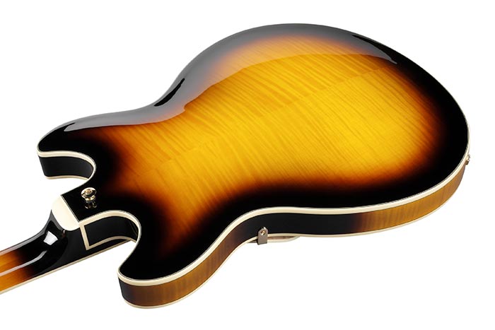 Ibanez As93fm Ays Artcore Expressionist Hh Ht Eb - Antique Yellow Sunburst - Semi-hollow electric guitar - Variation 3