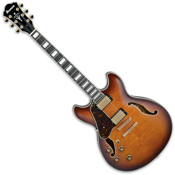 Semi-hollow electric guitar Ibanez AS93FML VLS Left Hand Artcore Expressionist - Violin sunburst