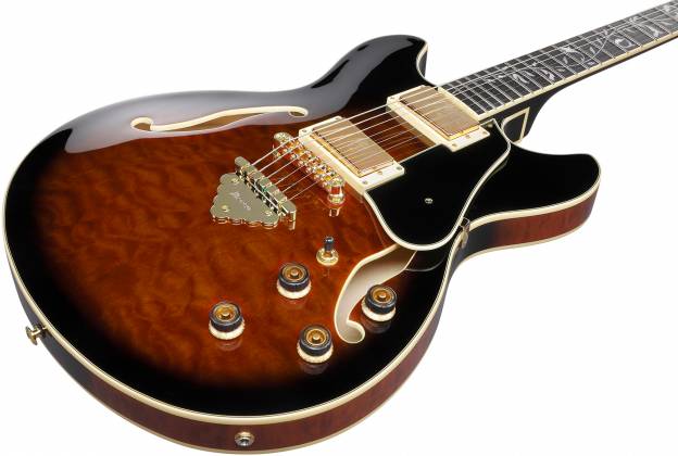 Ibanez As93qmsp Dbs Artcore Expressionist 2h Ht Eb - Dark Brown Sunburst - Semi-hollow electric guitar - Variation 2