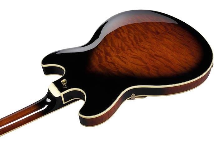 Ibanez As93qmsp Dbs Artcore Expressionist 2h Ht Eb - Dark Brown Sunburst - Semi-hollow electric guitar - Variation 3