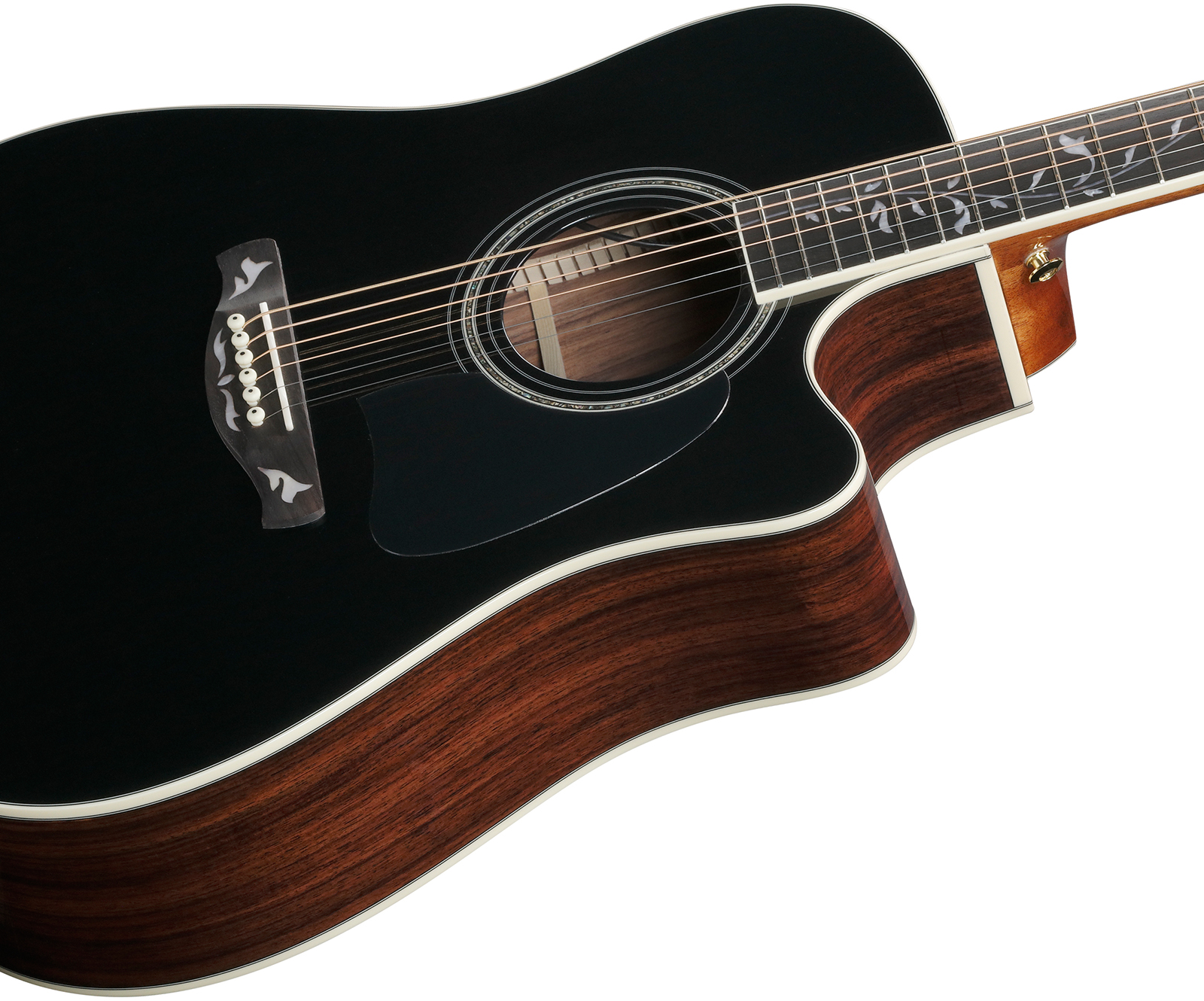 Ibanez Aw391rce Bkh Artwood Dreadnought Cw Epicea Palissandre Rw - Black Top - Folk guitar - Variation 2