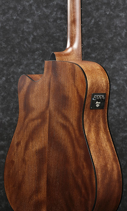Ibanez Aw5412ce Opn Artwood Dreadnought Cw 12c Tout Acajou Ova - Open Pore Natural - Electro acoustic guitar - Variation 1
