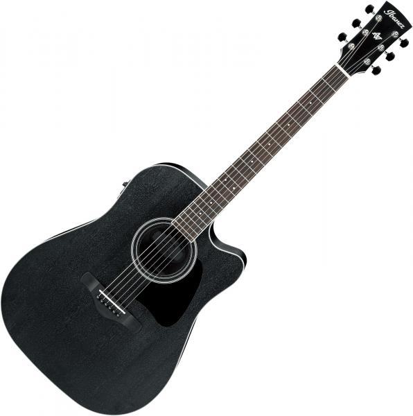 Electro acoustic guitar Ibanez AW8412CE WK Artwood - Weathered black open pore
