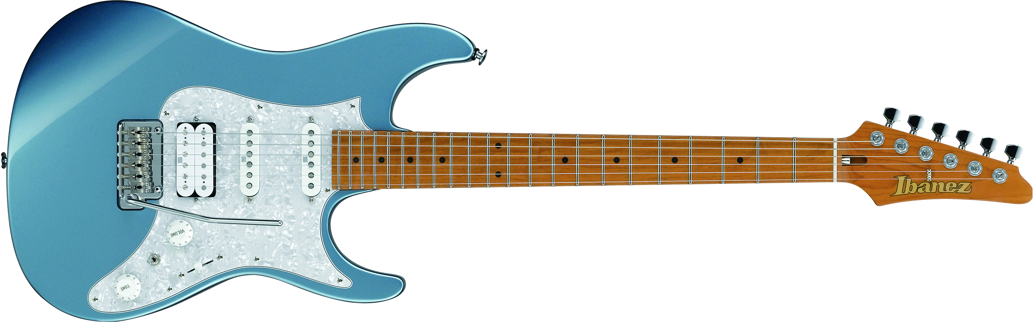 Ibanez Az2204 Icm Prestige Jap Hss Trem Mn - Ice Blue Metallic - Str shape electric guitar - Variation 1
