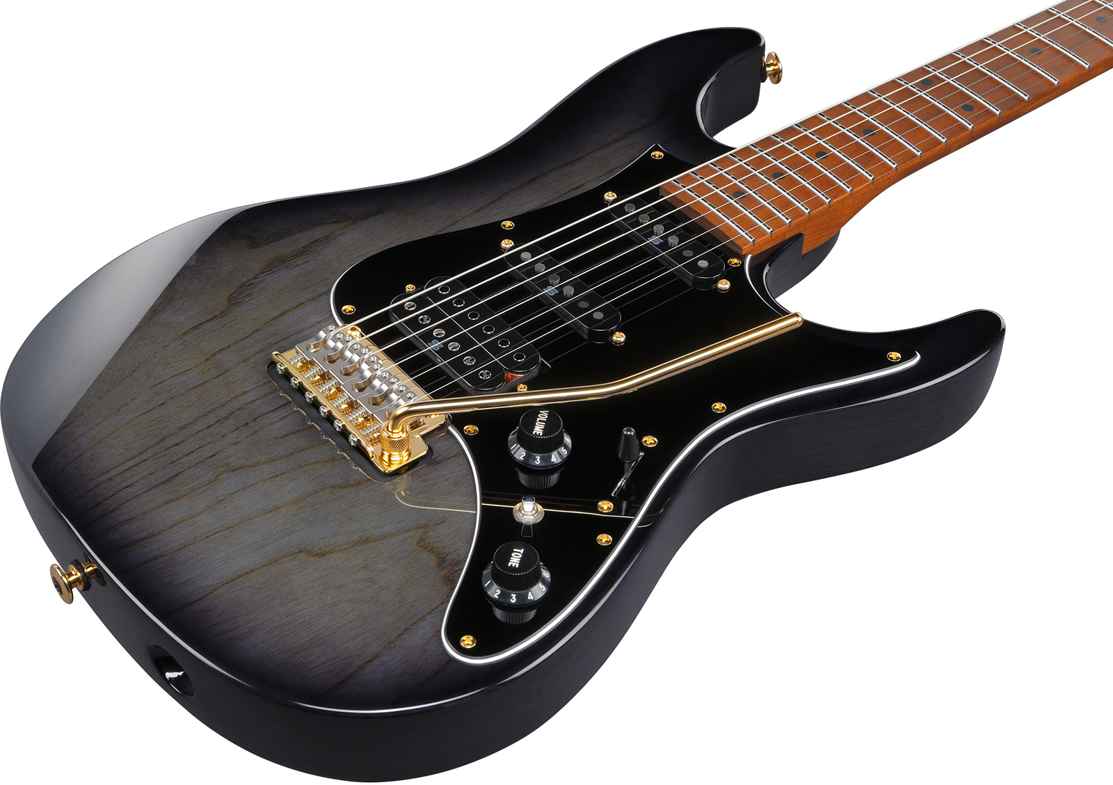 Ibanez Az2204ag Tgb Prestige Jap Hss Seymour Duncan Trem Mn - Transparent Gray Burst - Str shape electric guitar - Variation 2