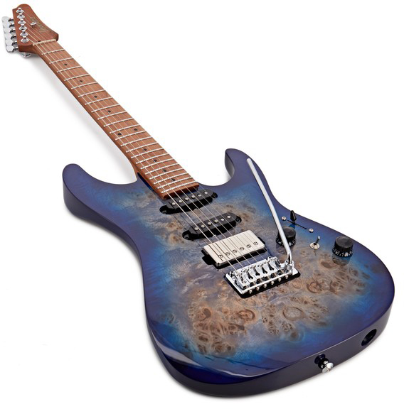 Ibanez Az226pb Cbb Premium Hss Trem Mn - Cerulean Blue Burst - Double cut electric guitar - Variation 1