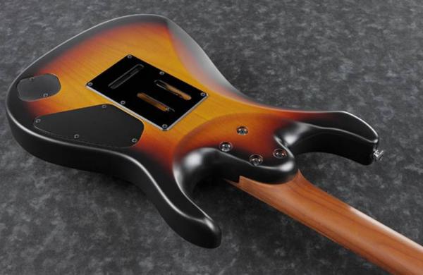 Solid body electric guitar Ibanez AZ2402L TFF Prestige Japan LH - tri-fade burst flat  