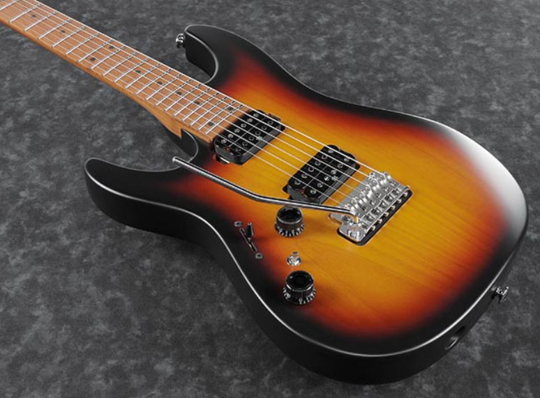 Ibanez Az2402l Tff Prestige Jap Gaucher Hh Trem Mn - Tri-fade Burst Flat - Left-handed electric guitar - Variation 2