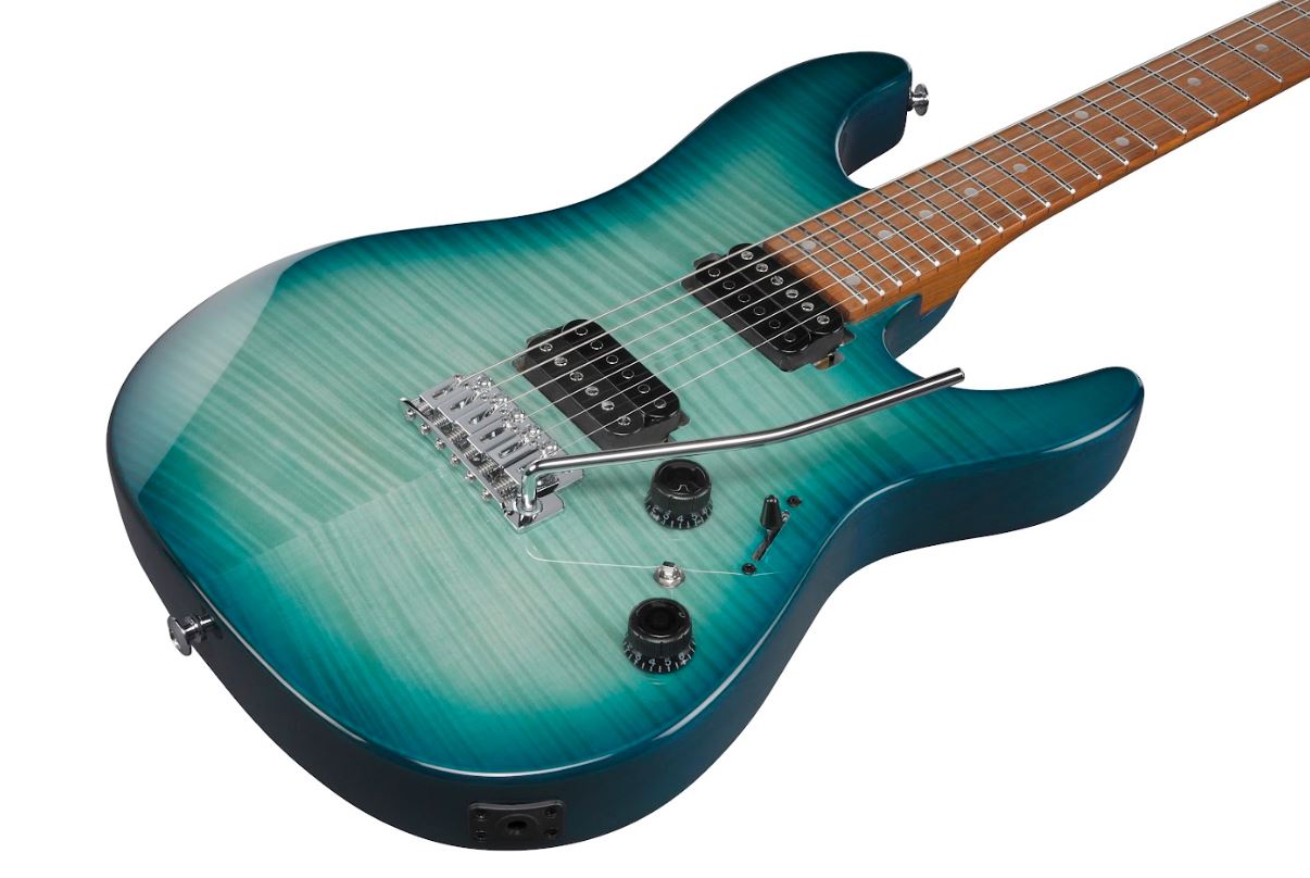 Ibanez Az24s1ftxb Trem Hh Mn - Transparent Turquoise Burst - Str shape electric guitar - Variation 2