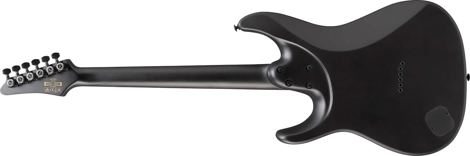 Ibanez Az41b1 Bkf Iron Label 2h Dimarzio Ht Eb - Black Flat - Str shape electric guitar - Variation 1