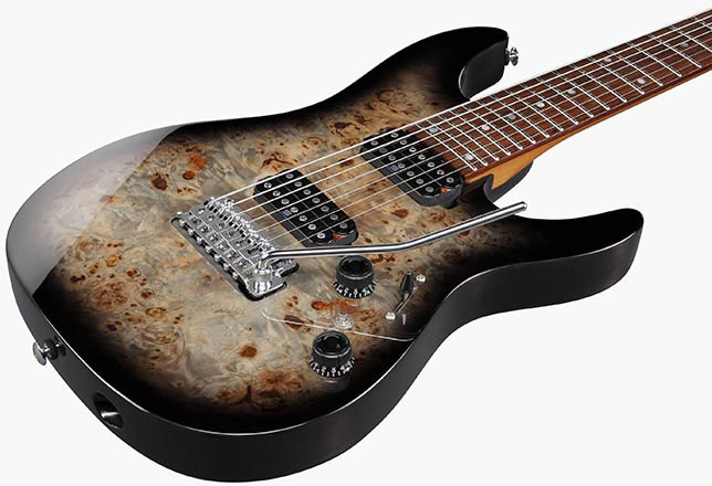 Ibanez Az427p1pb Ckb Premium 7c Hh Seymour Duncan Trem Rw - Charcoal Black Burst - 7 string electric guitar - Variation 2