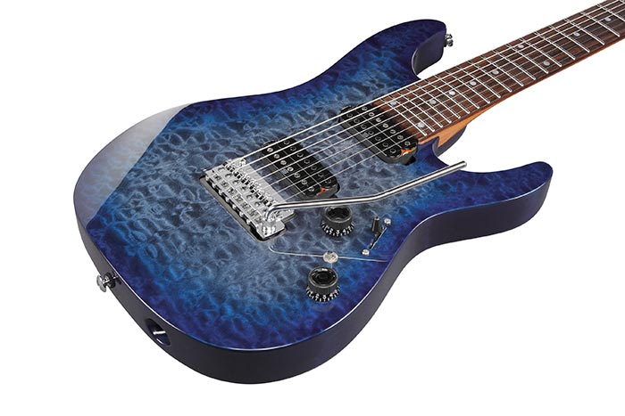 Ibanez Az427p2qm Tub Premium 2h Seymour Duncan Trem Rw - Twilight Blue Burst - 7 string electric guitar - Variation 2
