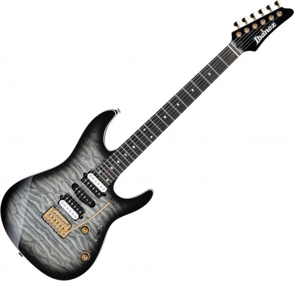 Solid body electric guitar Ibanez AZ47P1QM BIB Premium - Black ice burst