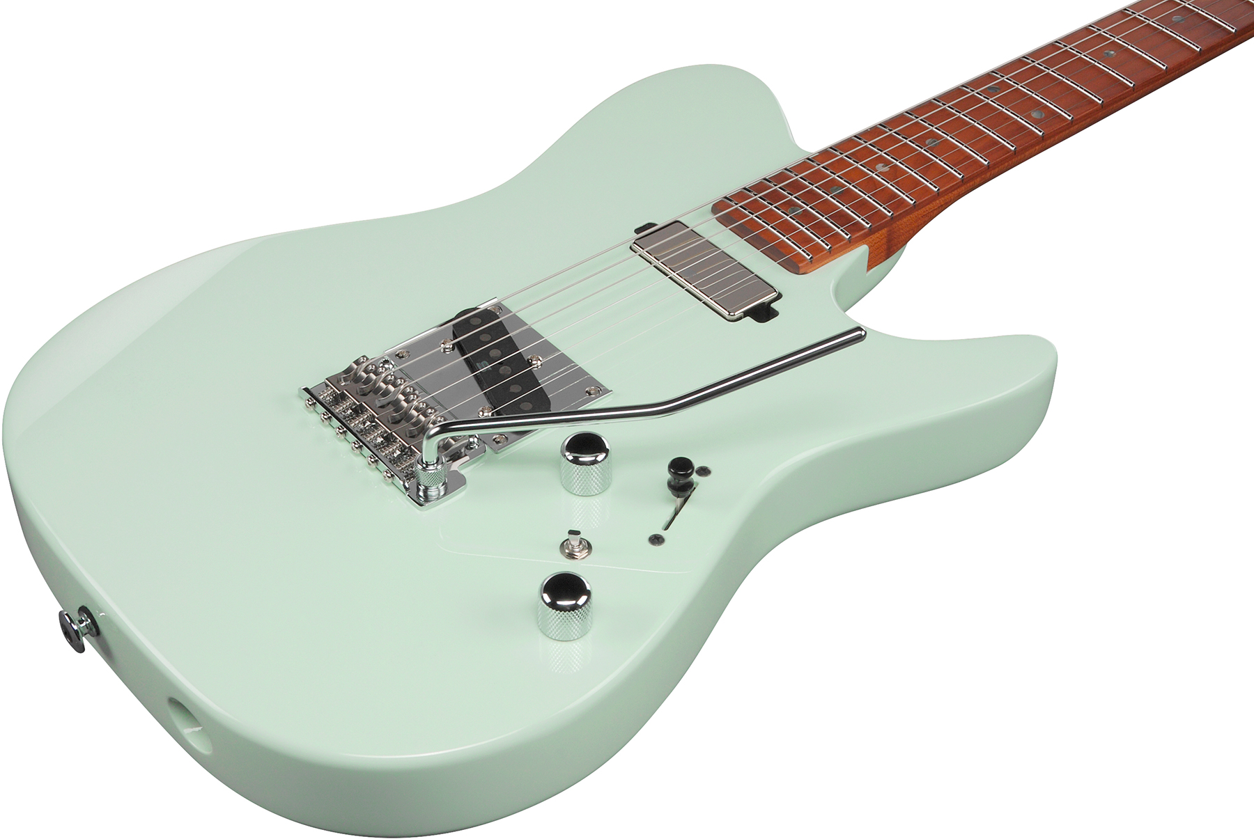 Ibanez Azs2200 Mgr Prestige Jap Smh Seymour Duncan Trem Mn - Mint Green - Tel shape electric guitar - Variation 2