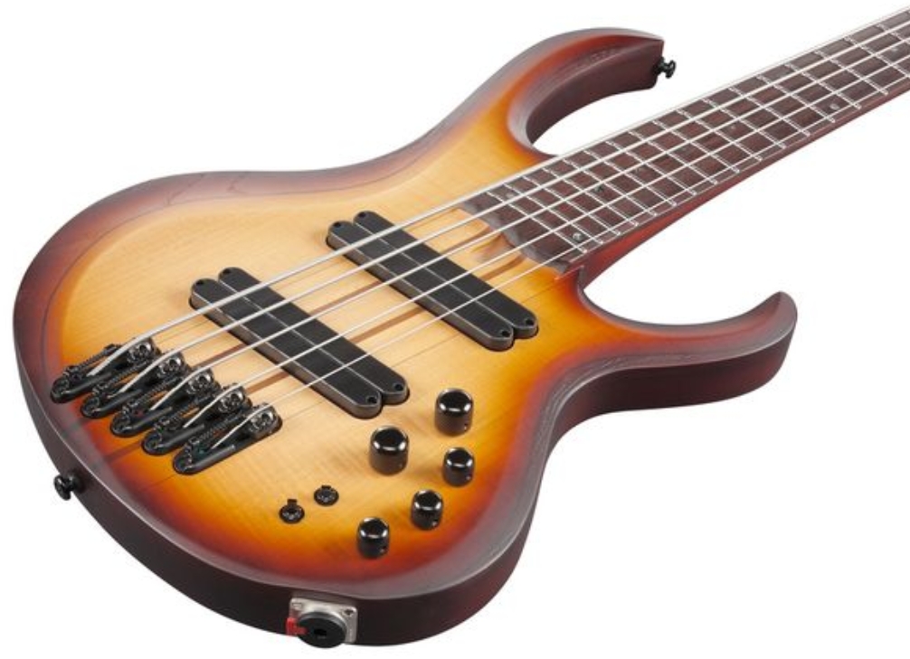 Ibanez Btb705lm Nnf Workshop 5c Multiscale Active Rw - Natural Browned Burst Flat - Solid body electric bass - Variation 2