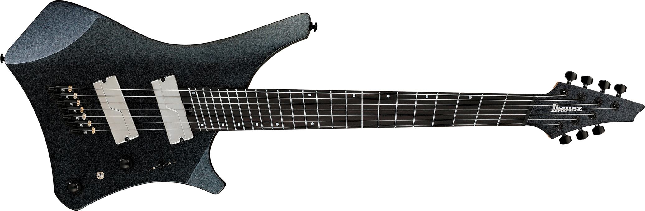 Ibanez A527 Ipt Alpha 7c Multiscale 2h Fishman Fluence Eb - Iron Pewter - Metal electric guitar - Main picture