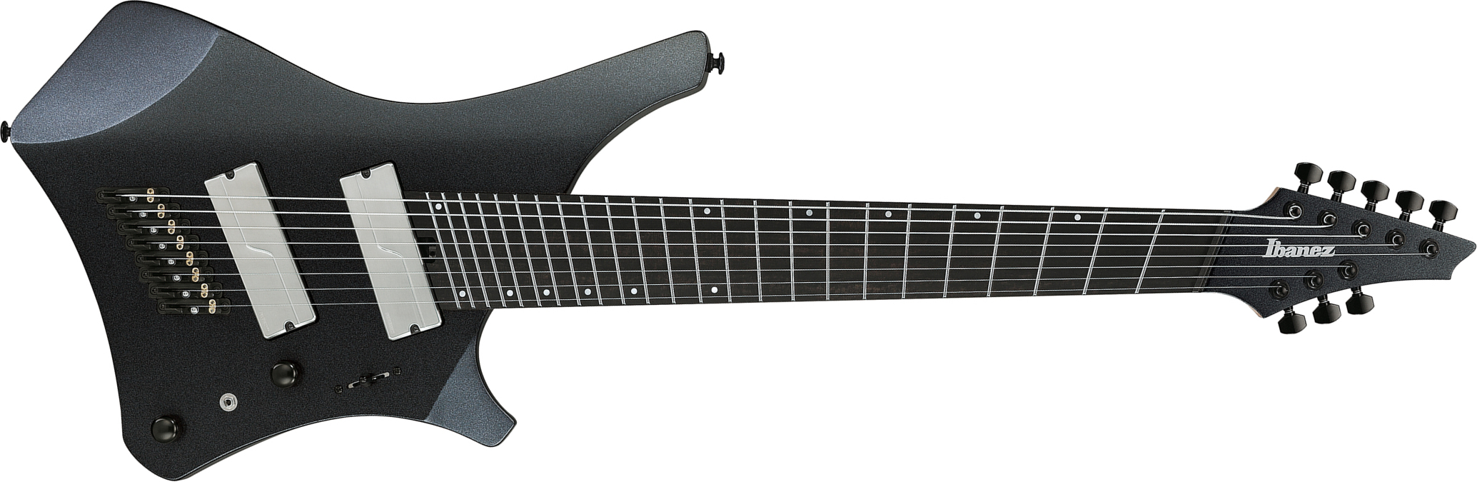 Ibanez A528 Ipt Alpha 8c Multiscale 2h Fishman Fluence Eb - Iron Pewter - Metal electric guitar - Main picture