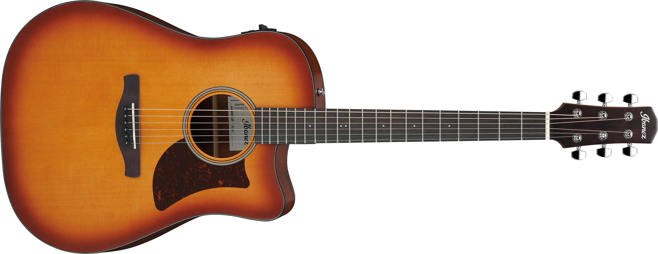 Ibanez Aad50ce Lbs Advanced Dreadnought Cw Epicea Sapele Pur - Light Brown Sunburst Low Gloss - Electro acoustic guitar - Main picture