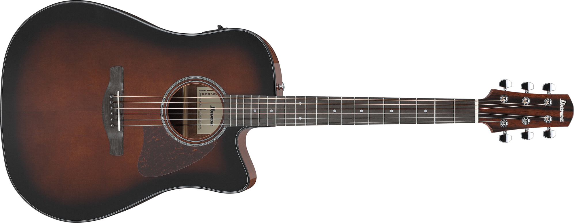 Ibanez Aad51ce Dvs Advanced Dreadnought Cw Epicea Sapele Pur - Dark Violin Sunburst - Folk guitar - Main picture