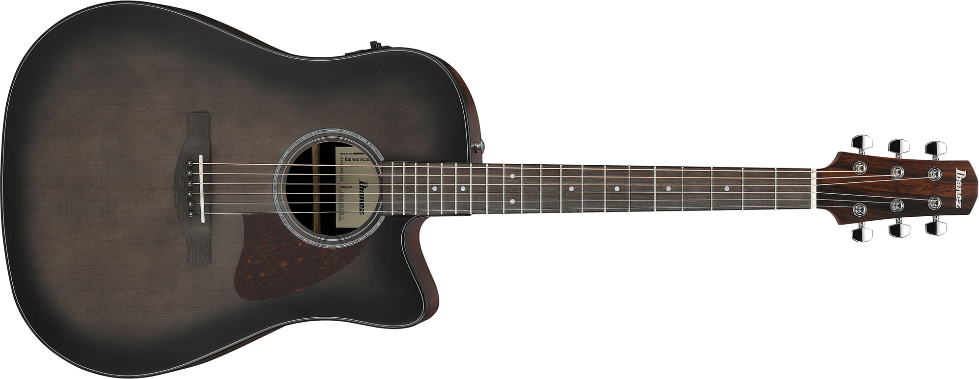Ibanez Aad70ce Tbn Advanced Dreadnought Cw Epicea Ebene Pur - Transparent Charcoal Burst - Folk guitar - Main picture
