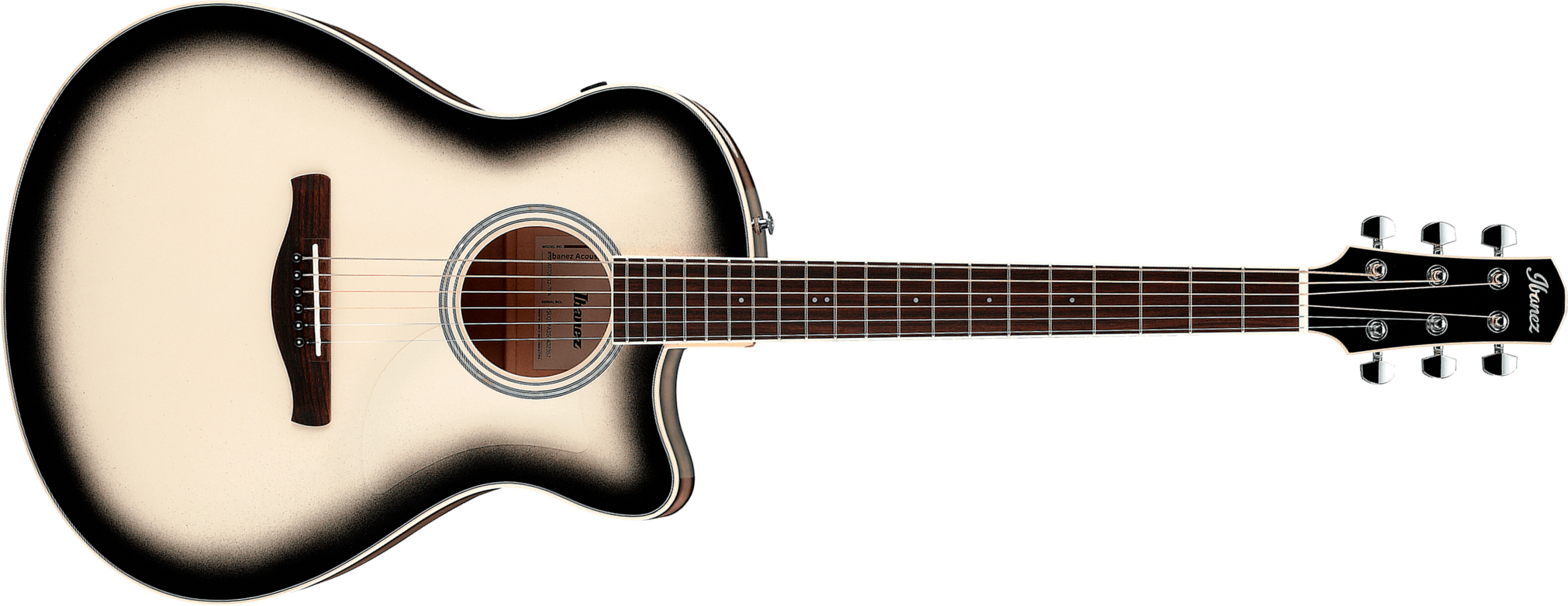 Ibanez Aam370m1ce Tpa Advanced Auditorium Epicea Erable Rw - Transparent Panda - Folk guitar - Main picture