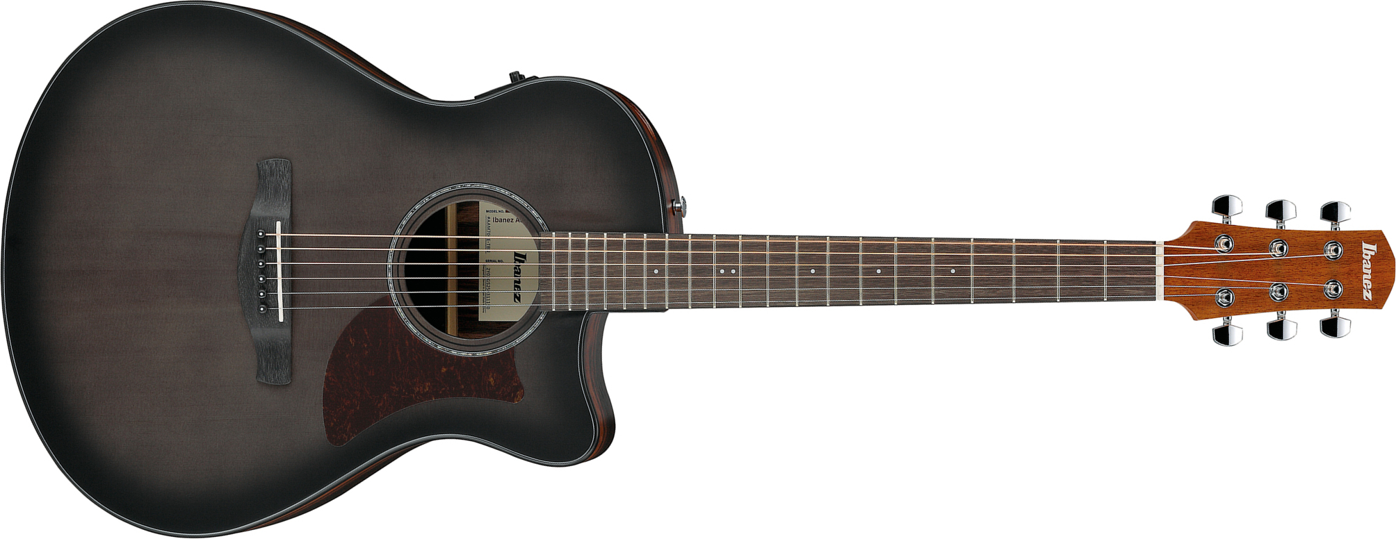 Ibanez Aam70ce Tbn Advanced Auditorium Cw Epicea Ebene Pur - Transparent Charcoal Burst - Folk guitar - Main picture