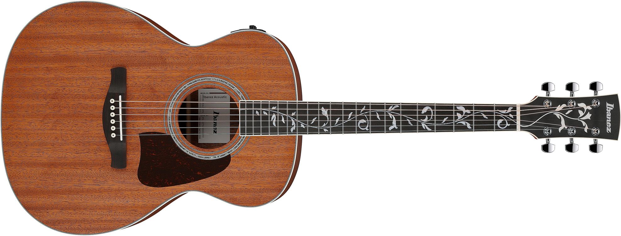 Ibanez Ac390mhe Opn Artwood Concert Tout Acajou Rw - Open Pore Natural - Folk guitar - Main picture