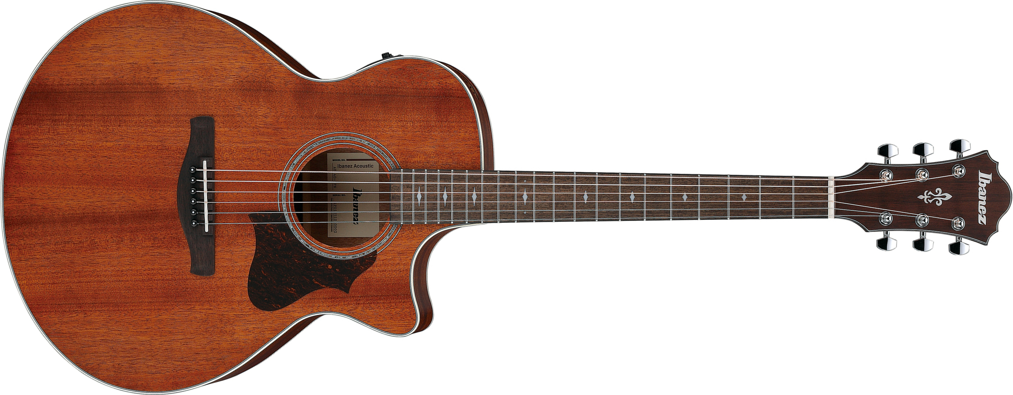 Ibanez Ae140 Opn Concert Thinline Cw Tout  Okoume Lau - Open Pore Natural - Folk guitar - Main picture